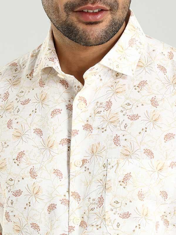 Men's Printed Half Sleeves Viscose Blend Shirt - Image 4
