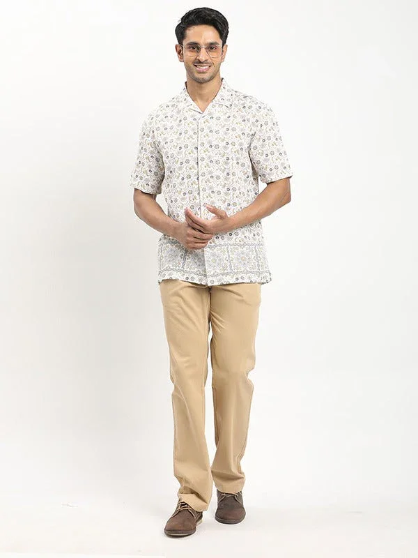 Men's Printed Half Sleeves Viscose Blend Shirt - Image 4