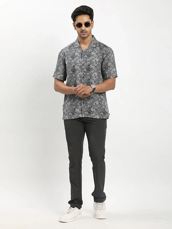 Men's Printed Half Sleeves Viscose Blend Shirt - Image 4