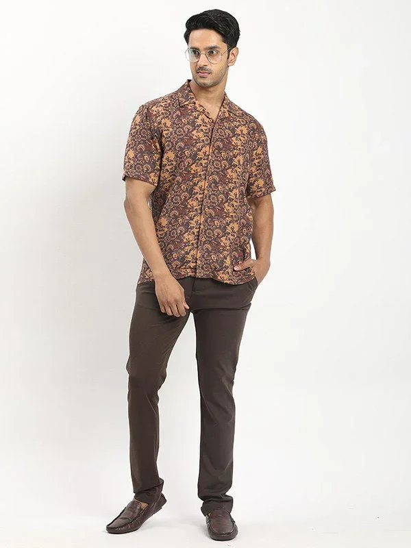Men's Printed Half Sleeves Viscose Blend Shirt - Image 9