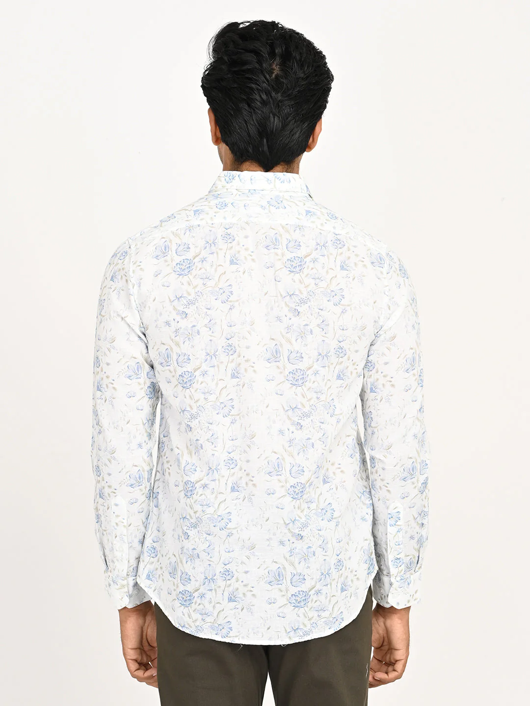 Men's Printed Full Sleeves Cotton Blend Shirt - Image 4