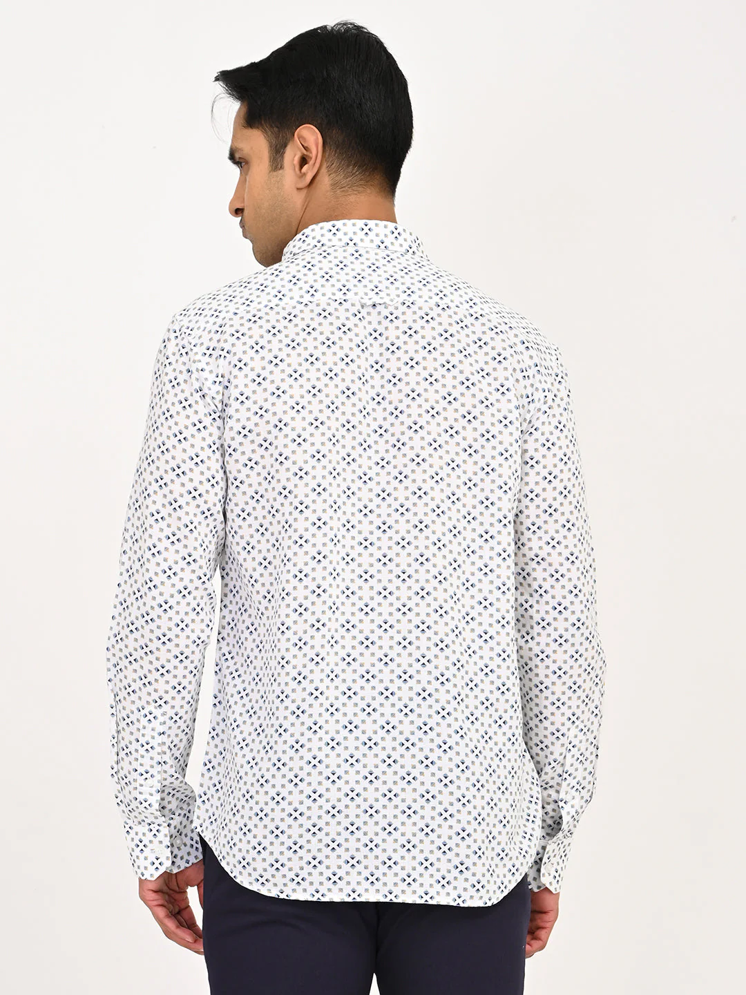 Men's Printed Full Sleeves Cotton Blend Shirt - Image 4