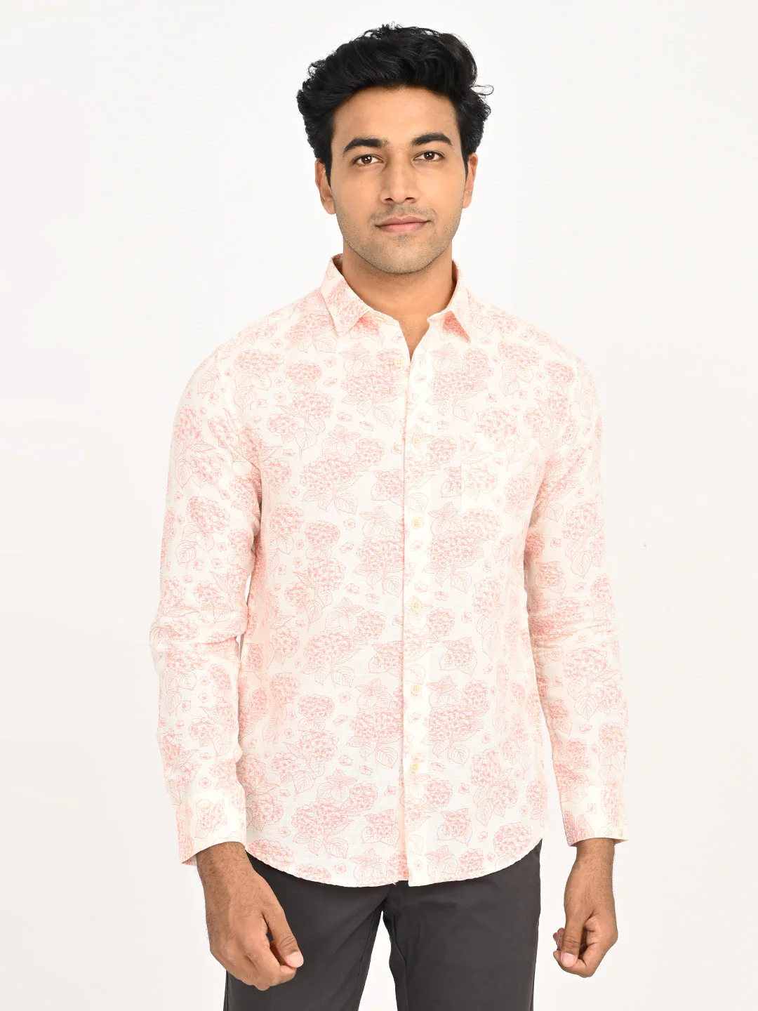 Men's Printed Full Sleeves Cotton Blend Shirt