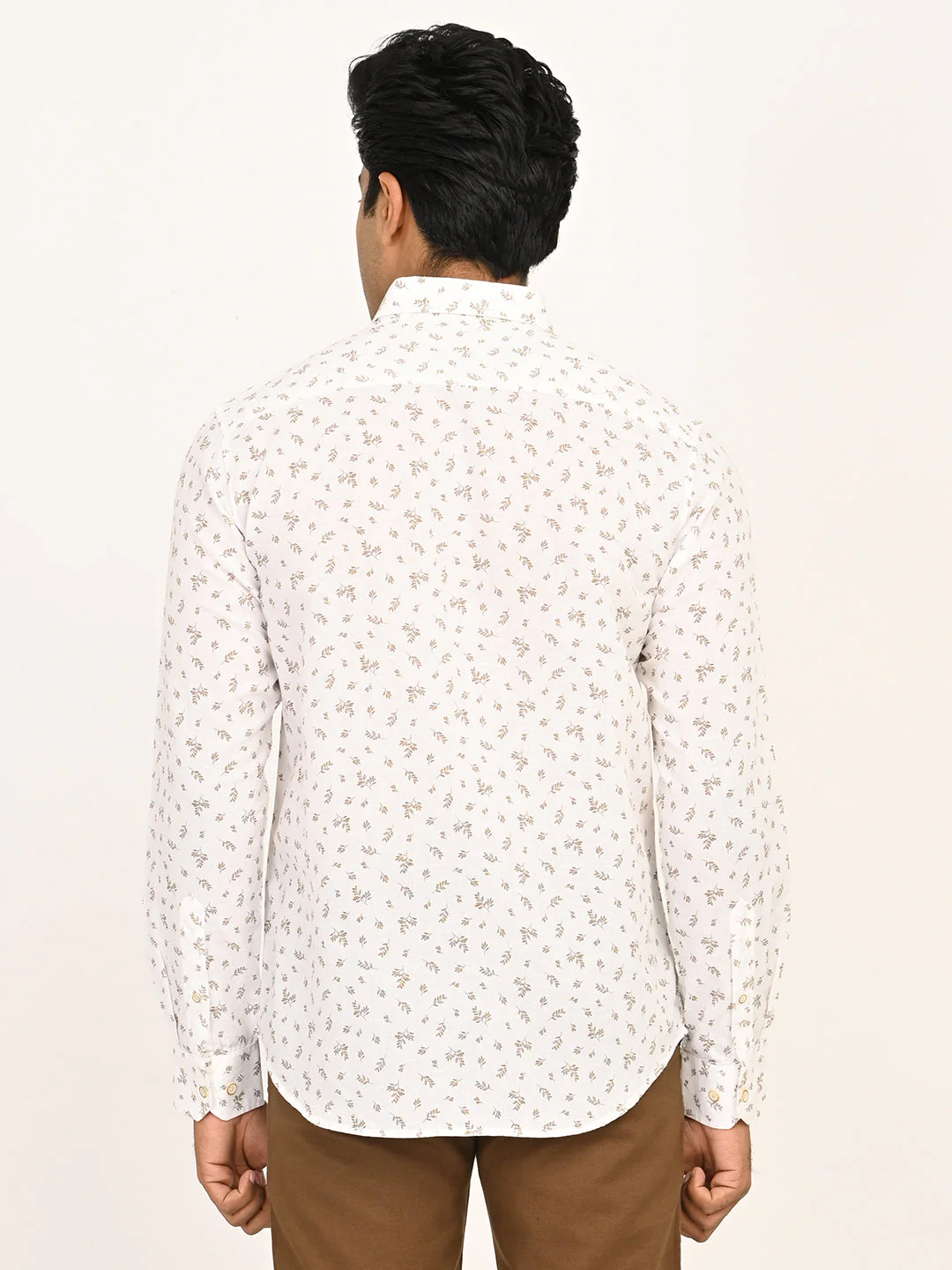 Men's Printed Full Sleeves Cotton Blend Shirt - Image 4