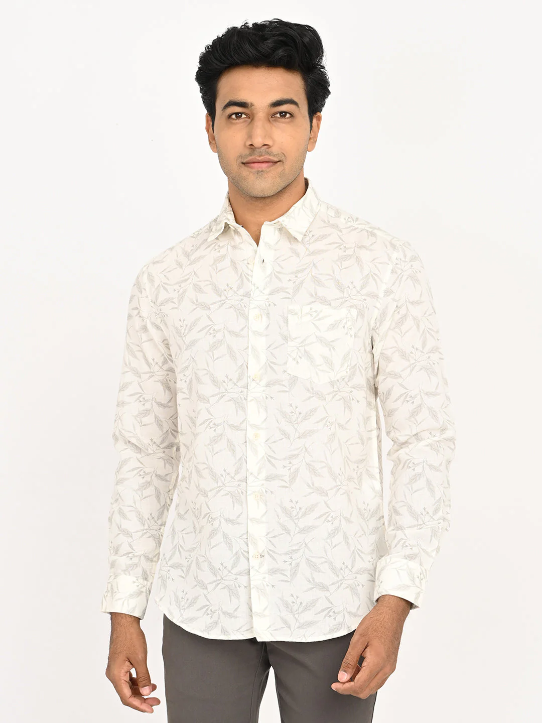 Men's Printed Full Sleeves Cotton Blend Shirt