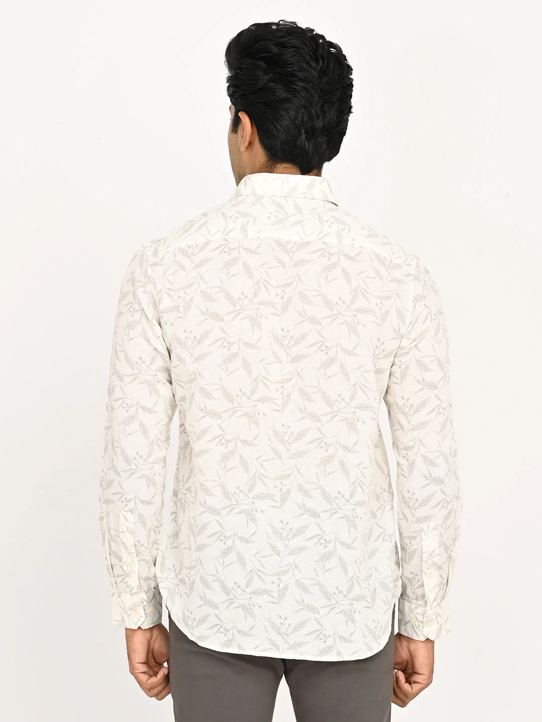 Men's Printed Full Sleeves Cotton Blend Shirt - Image 4