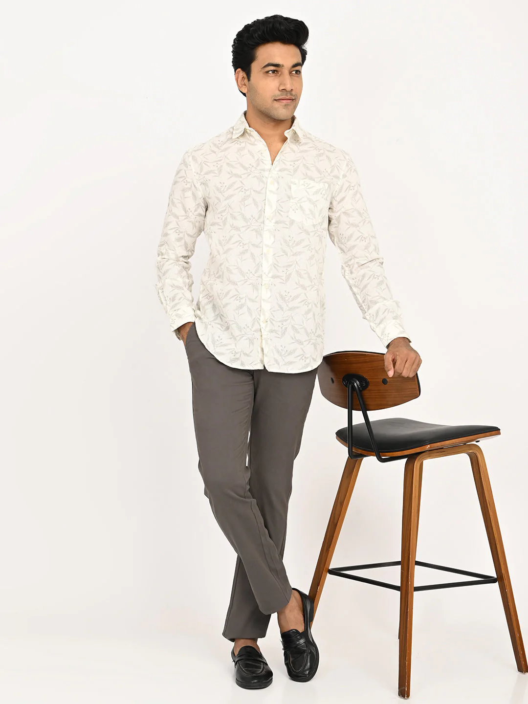 Men's Printed Full Sleeves Cotton Blend Shirt - Image 6