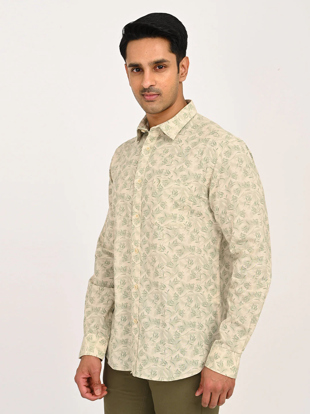 Men's Printed Full Sleeves Cotton Blend Shirt - Image 2