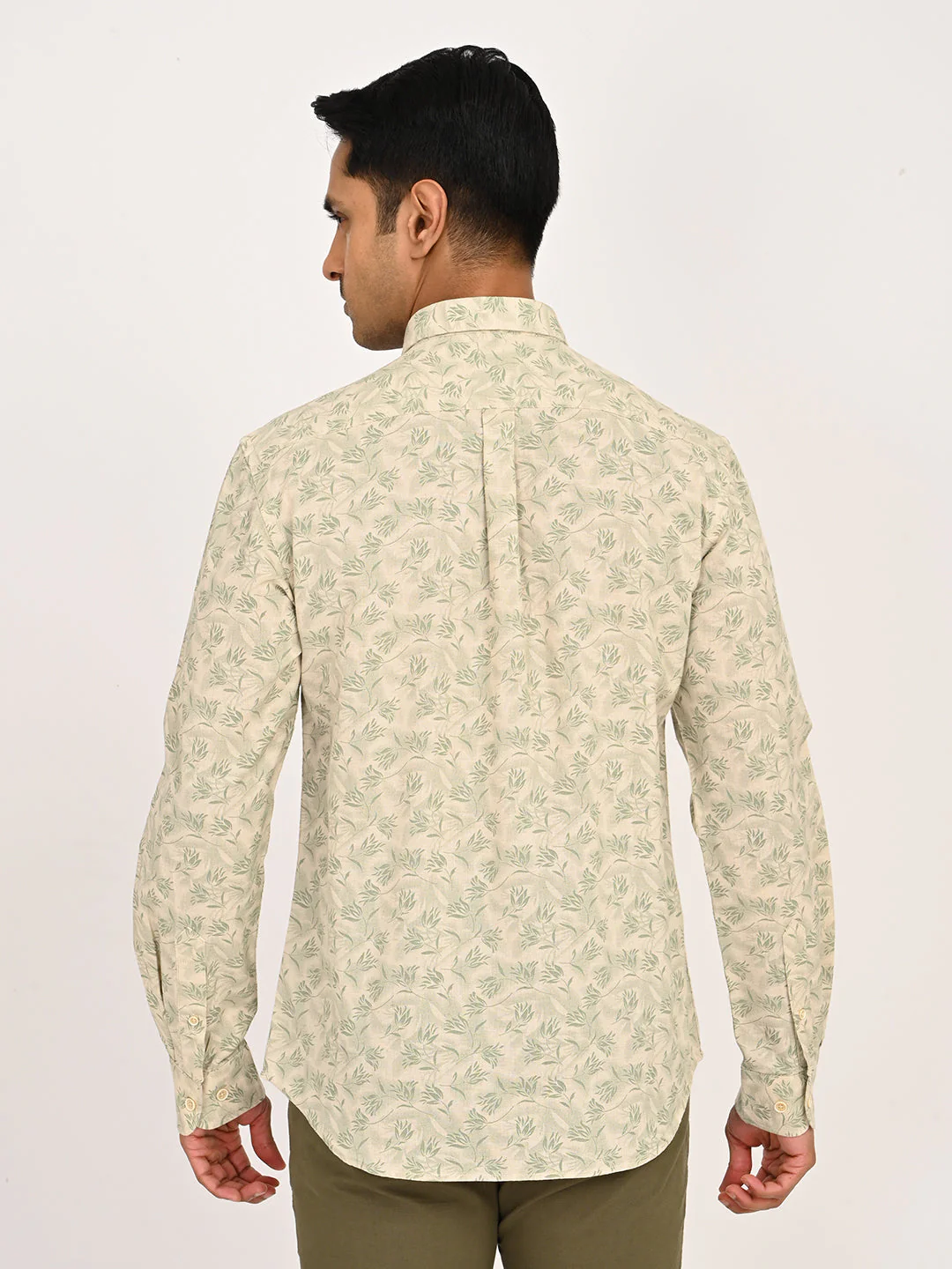 Men's Printed Full Sleeves Cotton Blend Shirt - Image 4