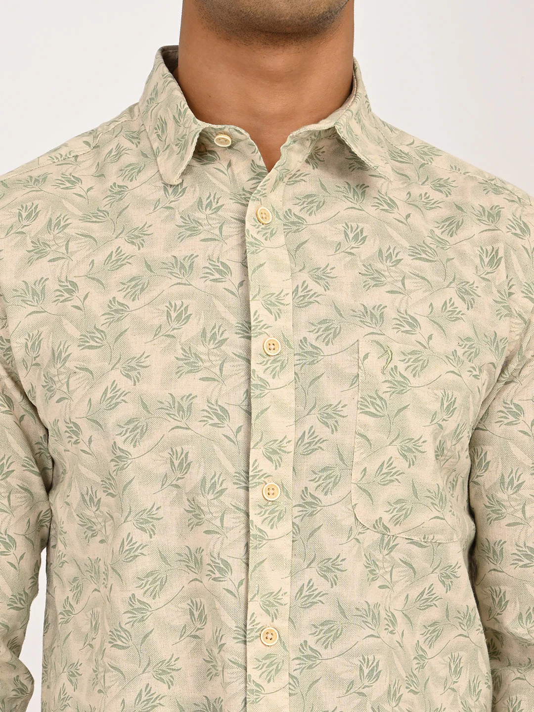 Men's Printed Full Sleeves Cotton Blend Shirt - Image 5