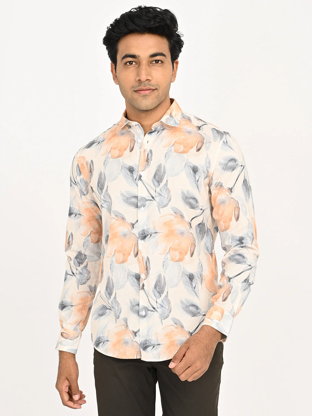 Men's Printed Full Sleeves Cotton Blend Shirt