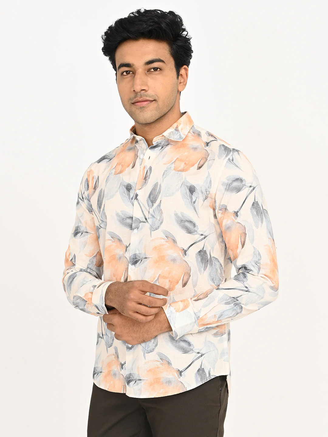 Men's Printed Full Sleeves Cotton Blend Shirt - Image 2