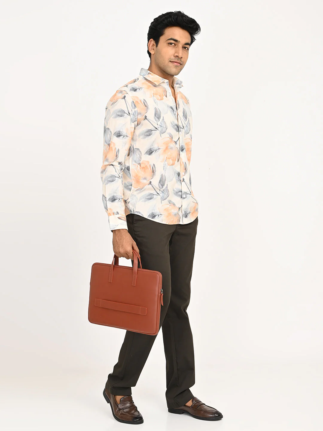 Men's Printed Full Sleeves Cotton Blend Shirt - Image 6
