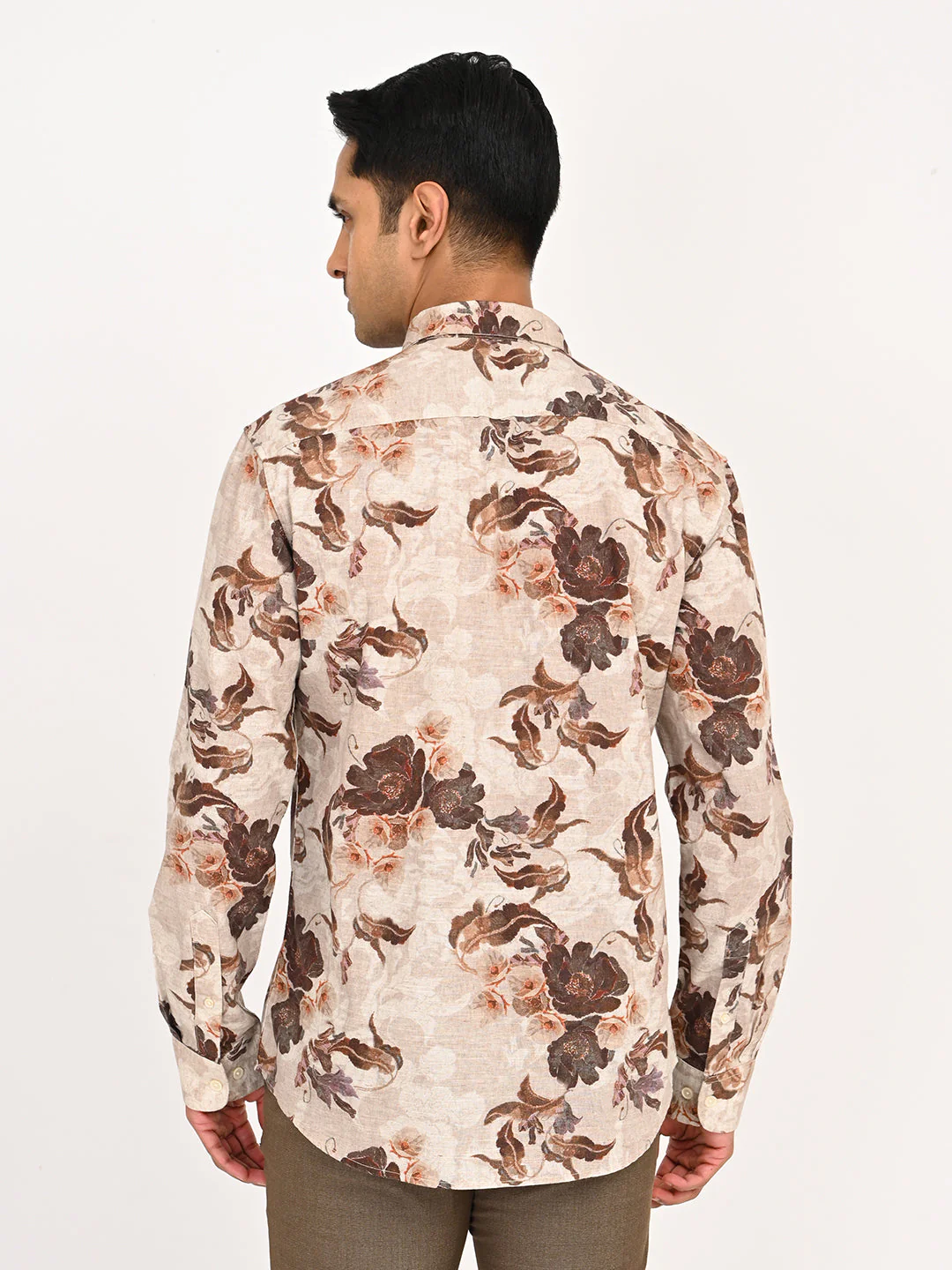 Men's Printed Full Sleeves Cotton Blend Shirt - Image 4