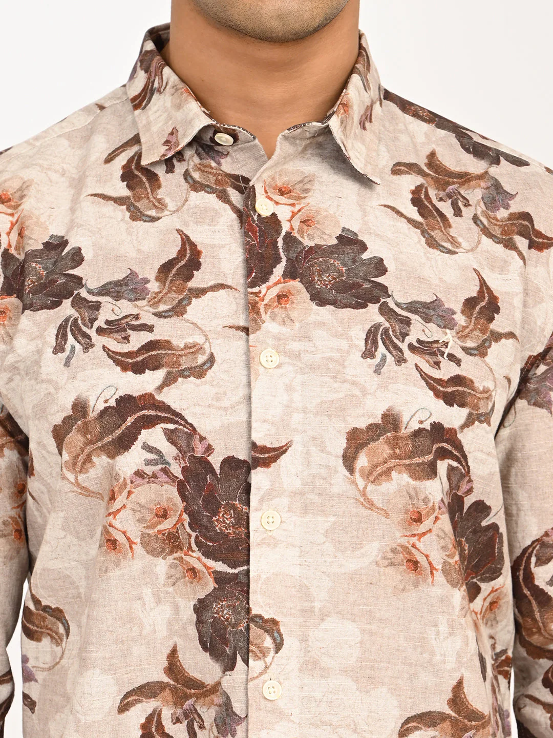 Men's Printed Full Sleeves Cotton Blend Shirt - Image 5