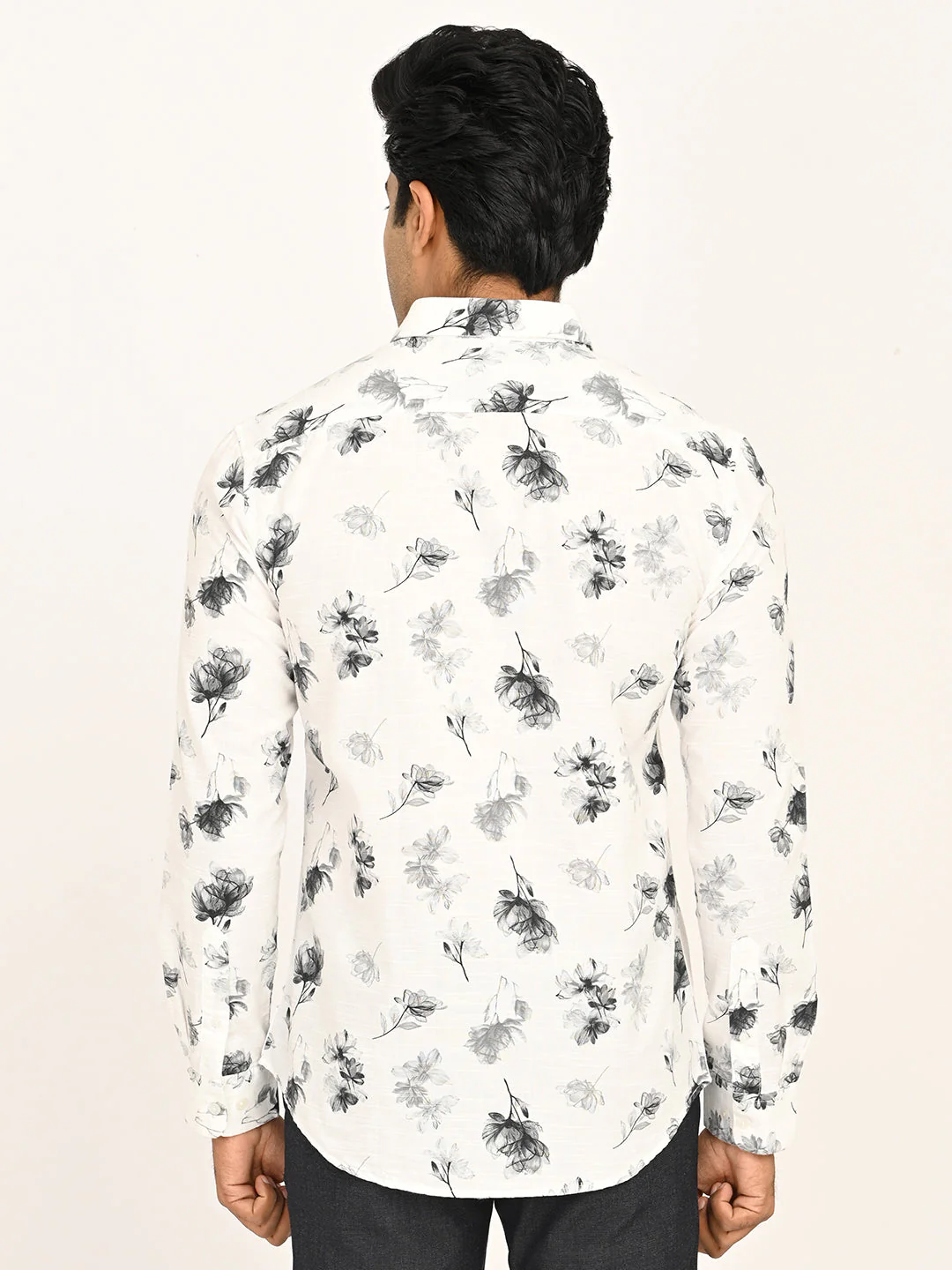 Men's Printed Full Sleeves Cotton Blend Shirt - Image 4