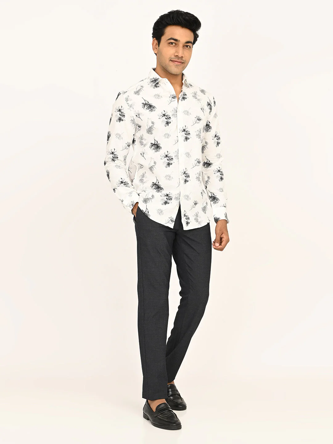 Men's Printed Full Sleeves Cotton Blend Shirt - Image 6