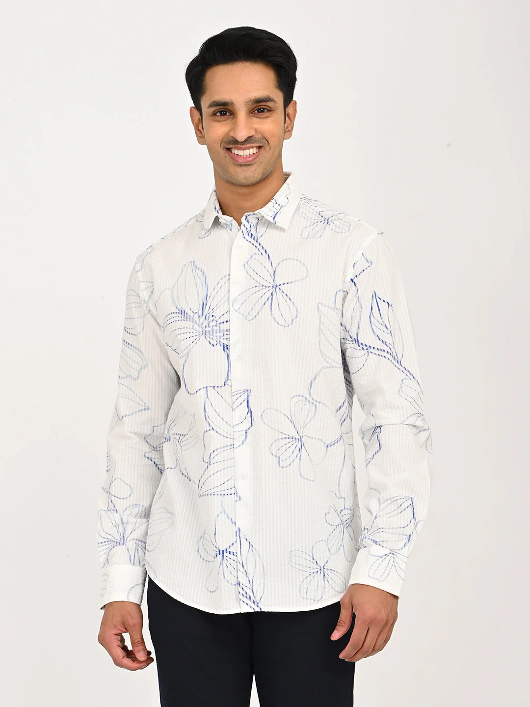 Men's Printed Full Sleeves Cotton Shirt
