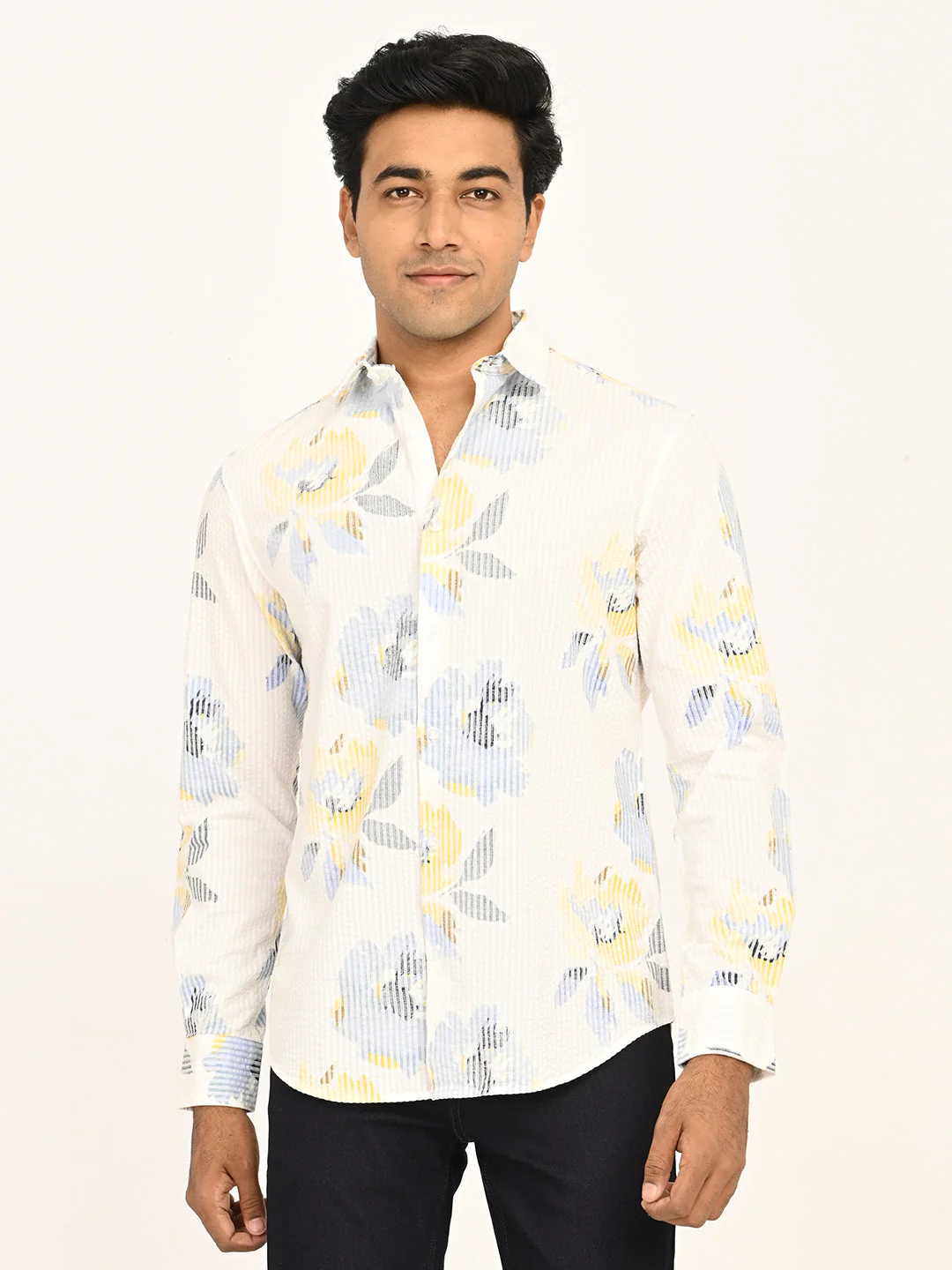Men's Printed Full Sleeves Cotton Shirt