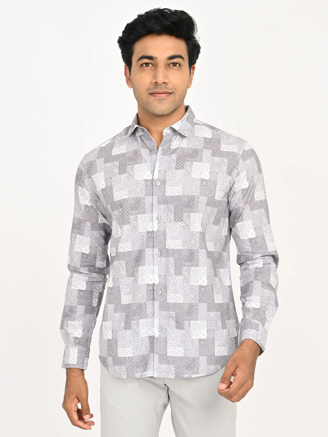 Men's Printed Full Sleeves Cotton Shirt