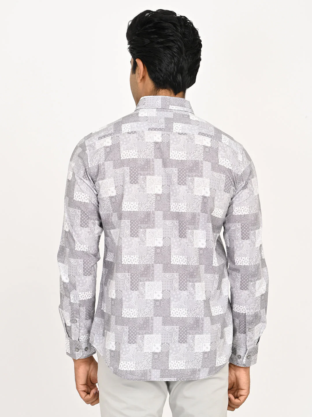 Men's Printed Full Sleeves Cotton Shirt - Image 4