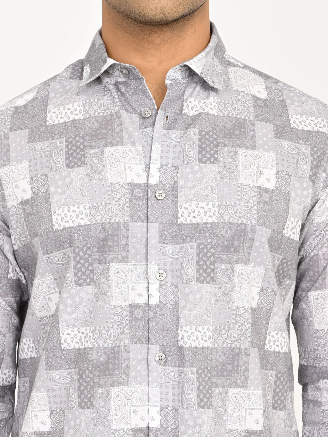 Men's Printed Full Sleeves Cotton Shirt - Image 6