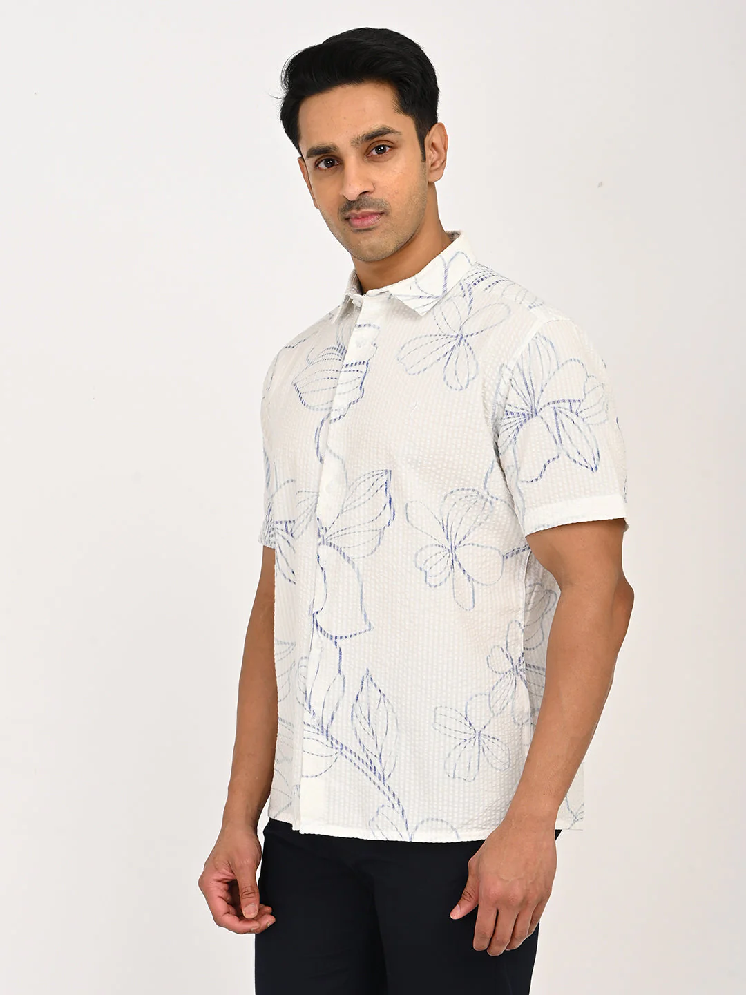 Men's Printed Half Sleeves Cotton Shirt - Image 2