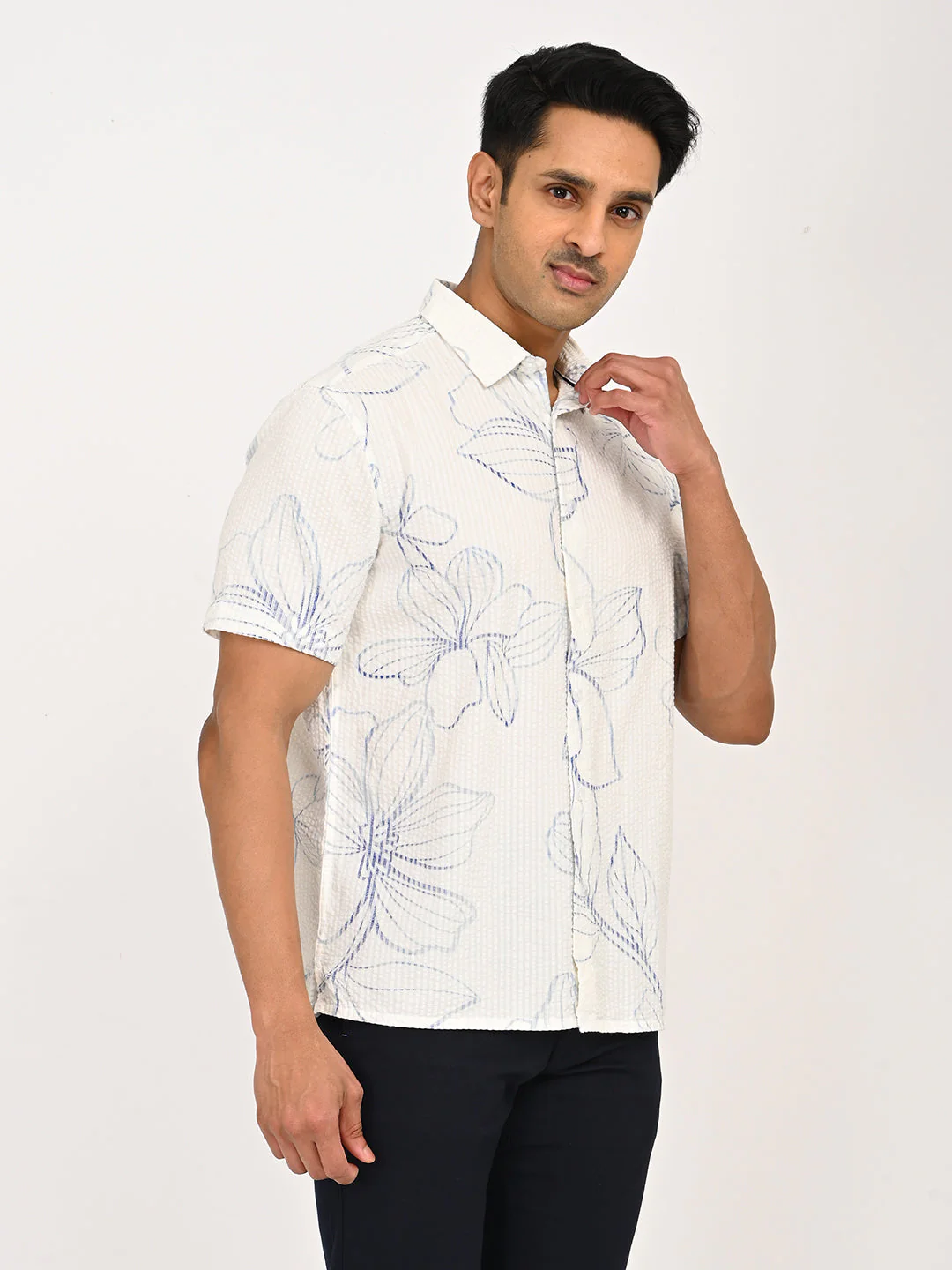 Men's Printed Half Sleeves Cotton Shirt - Image 3