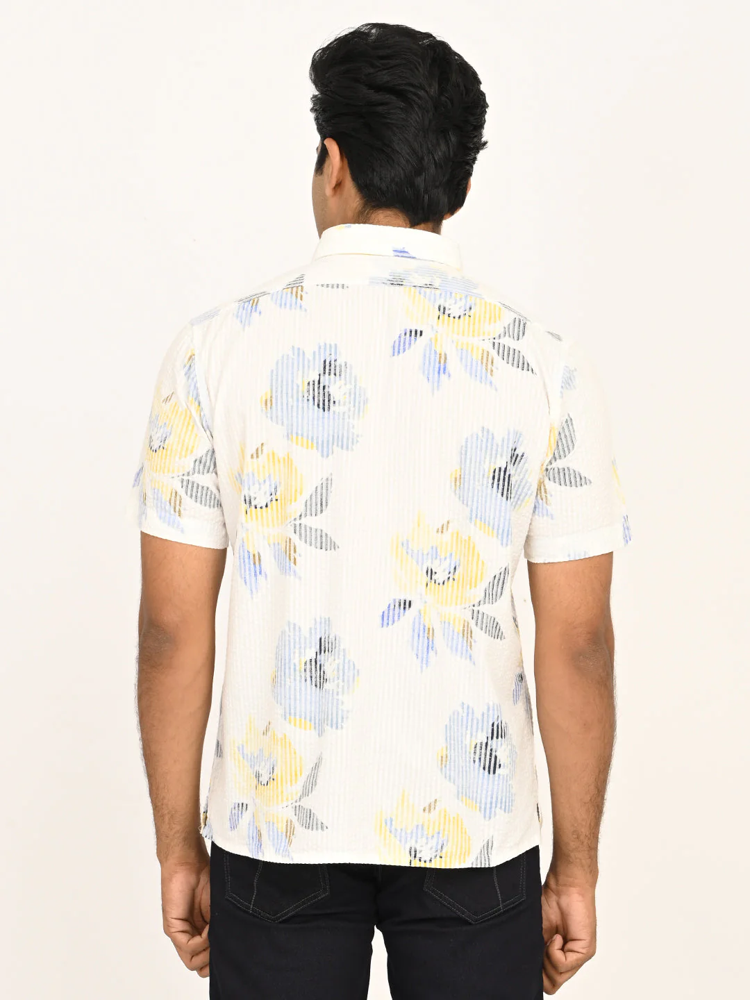 Men's Printed Half Sleeves Cotton Shirt - Image 4