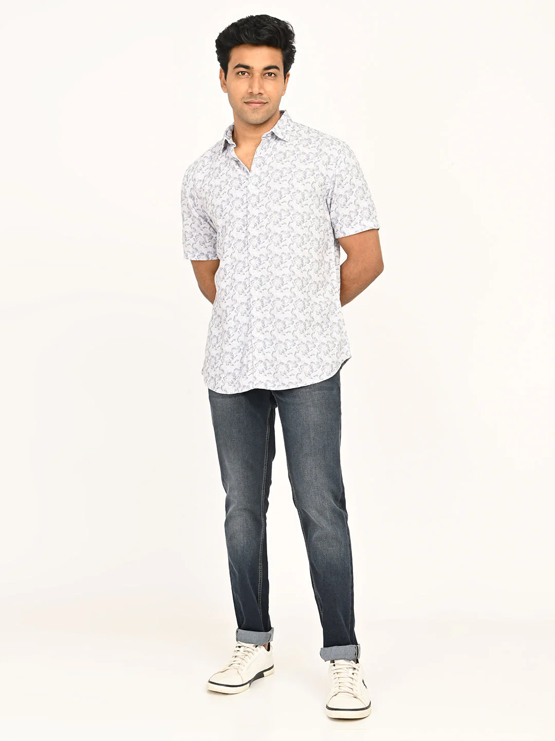 Men's Printed Half Sleeves Viscose Blend Shirt - Image 6