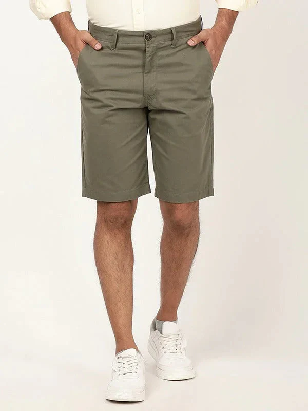 Men's Solid Cotton Shorts - Image 12