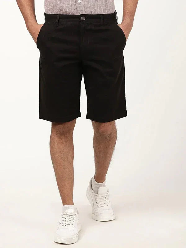 Men's Solid Cotton Shorts - Image 13