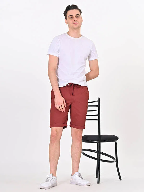 Men's Solid Cotton Shorts - Image 16