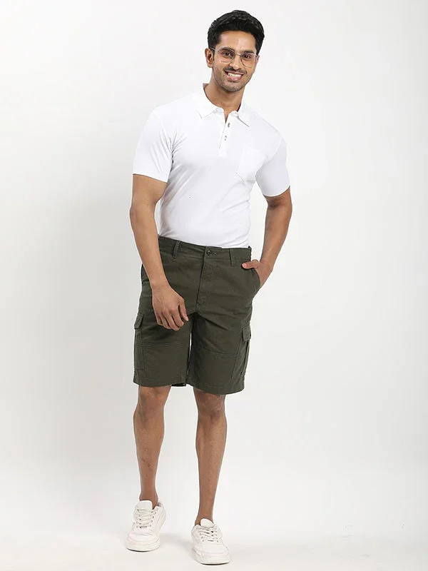 Men's Solid Cotton Shorts - Image 9