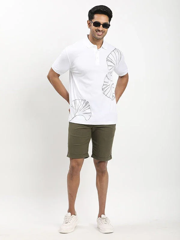 Men's Solid Cotton Stretch Shorts - Image 4