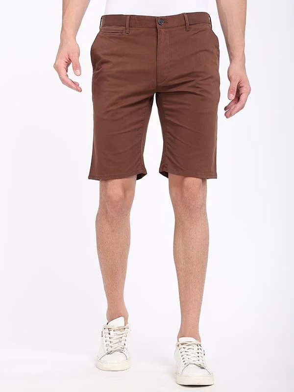 Men's Solid Cotton Stretch Shorts - Image 9