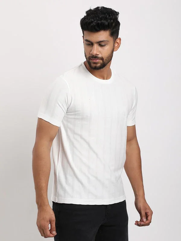 Men's Solid Crew Neck T-Shirt - Image 2