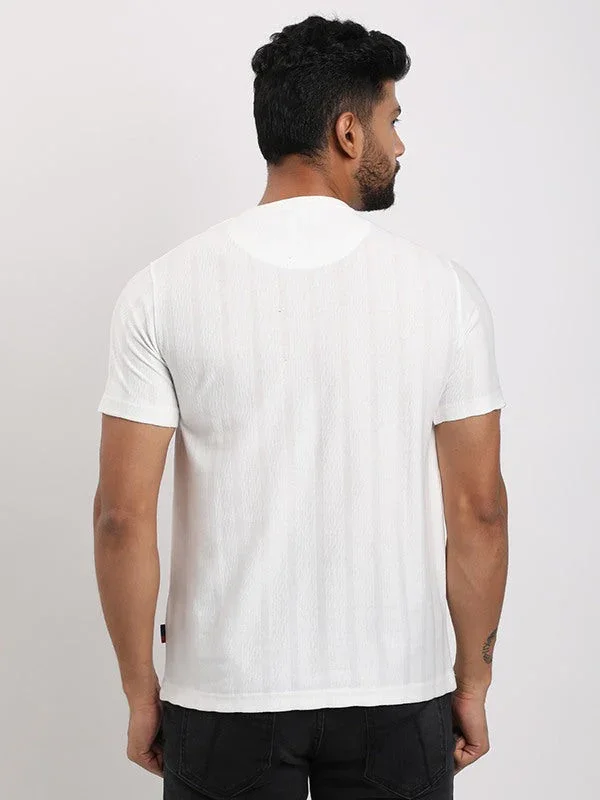 Men's Solid Crew Neck T-Shirt - Image 4