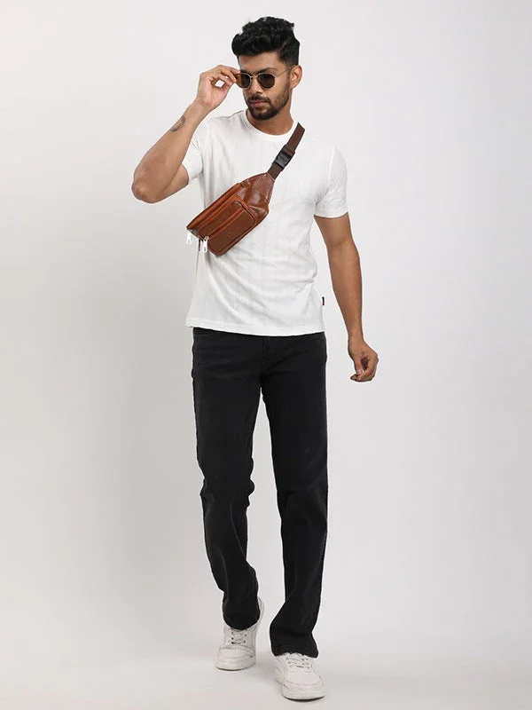 Men's Solid Crew Neck T-Shirt - Image 5