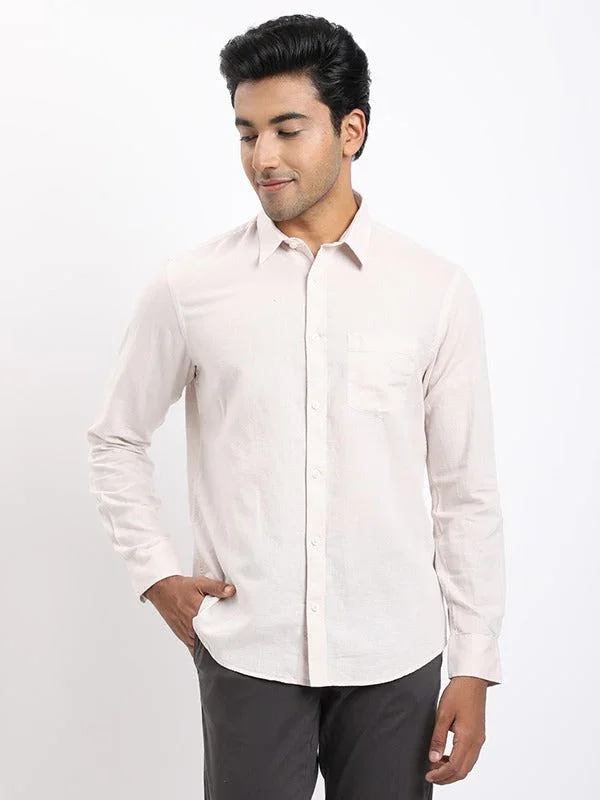 Men's Solid Full Sleeves Cotton Blend Shirt