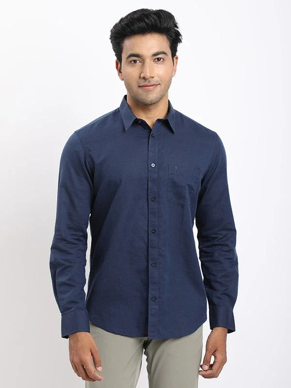 Men's Solid Full Sleeves Cotton Blend Shirt - Image 11