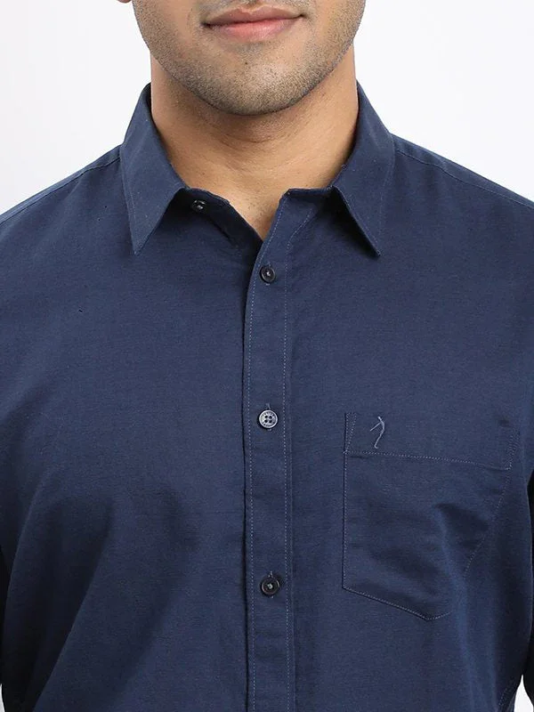 Men's Solid Full Sleeves Cotton Blend Shirt - Image 13