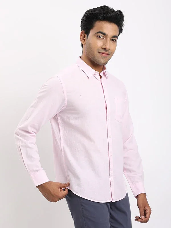 Men's Solid Full Sleeves Cotton Blend Shirt - Image 17