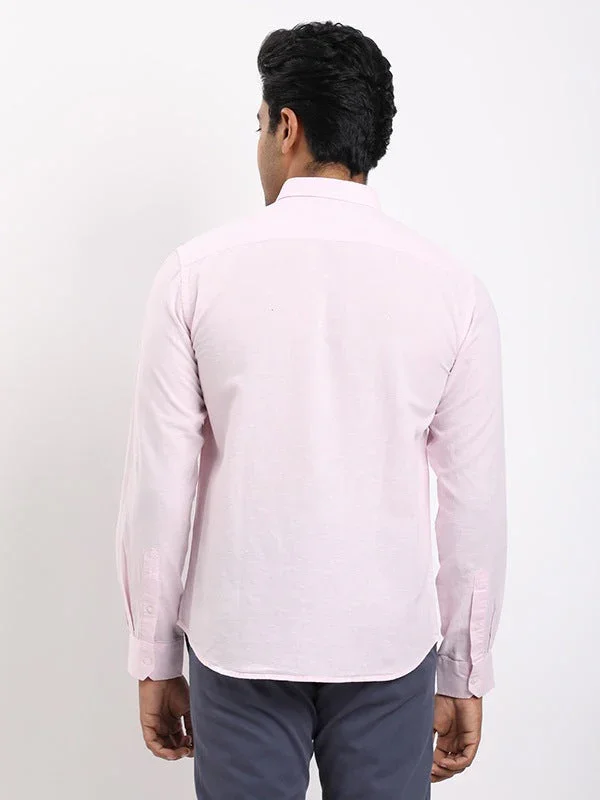 Men's Solid Full Sleeves Cotton Blend Shirt - Image 19