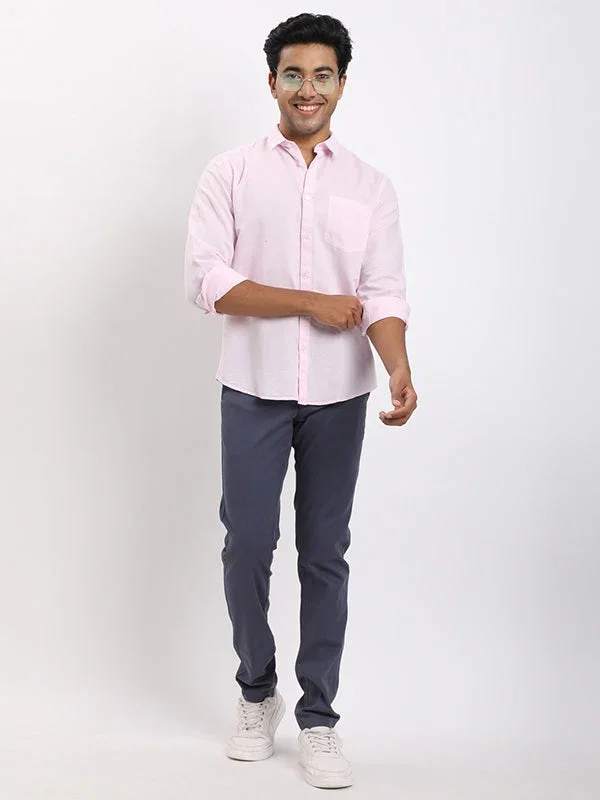 Men's Solid Full Sleeves Cotton Blend Shirt - Image 20