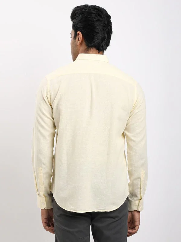 Men's Solid Full Sleeves Cotton Blend Shirt - Image 24