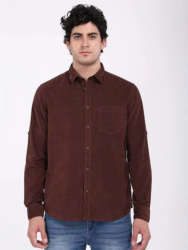 Men's Solid Full Sleeves Cotton Blend Shirt
