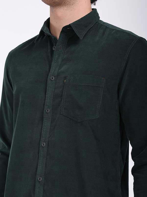 Men's Solid Full Sleeves Cotton Blend Shirt - Image 11