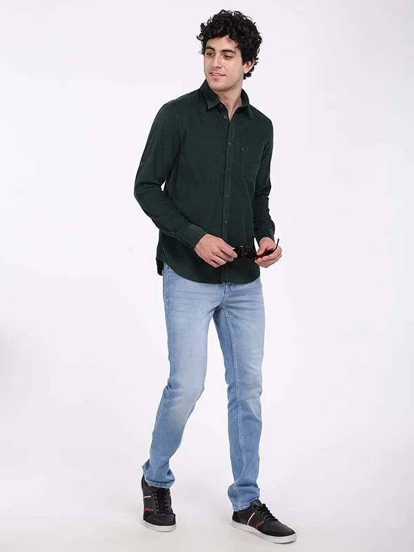 Men's Solid Full Sleeves Cotton Blend Shirt - Image 12