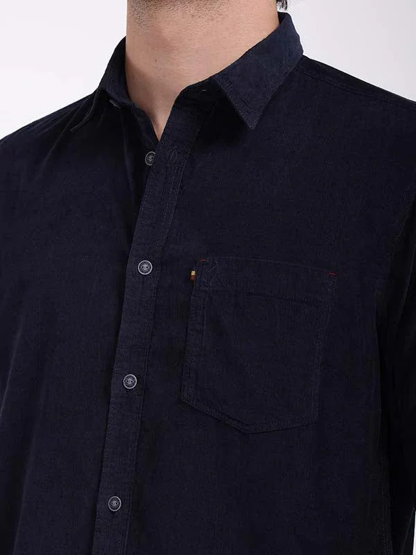 Men's Solid Full Sleeves Cotton Blend Shirt - Image 7